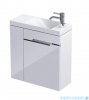 Oristo Silver szafka z umywalką 55x55x22cm biały połysk OR33-ZD2D-55-1-L